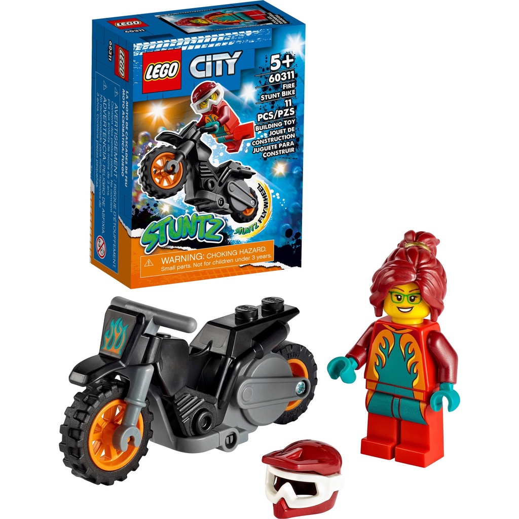 Lego 60311 - Moto De Acrobacias De Fogo - Lego City | Shopee Brasil