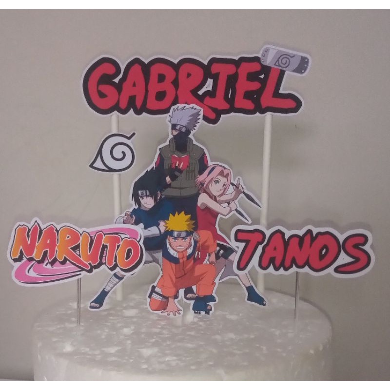 Topo de Bolo Naruto Com TODO - Todo Amor Personalizados