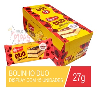 Bolinho Roll Chocolate C0m 15 Unidades 34g