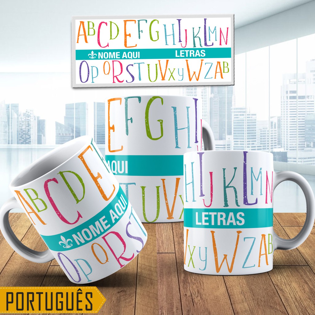 Caneca Personalizada - Letras - Professora - Pedagogia | Shopee Brasil