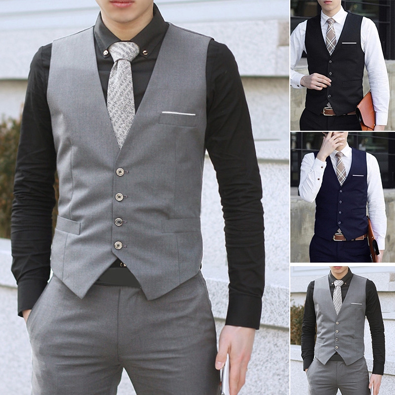 Colete Casual De Negócios Formal Masculino Tuxedo