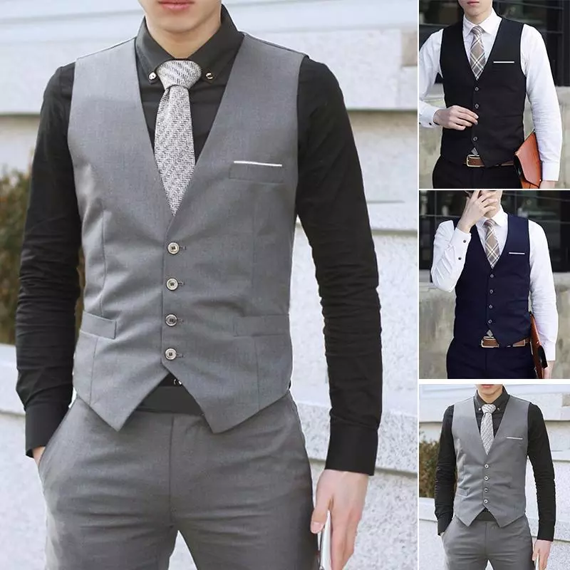 Colete Casual De Negócios Formal Masculino Tuxedo