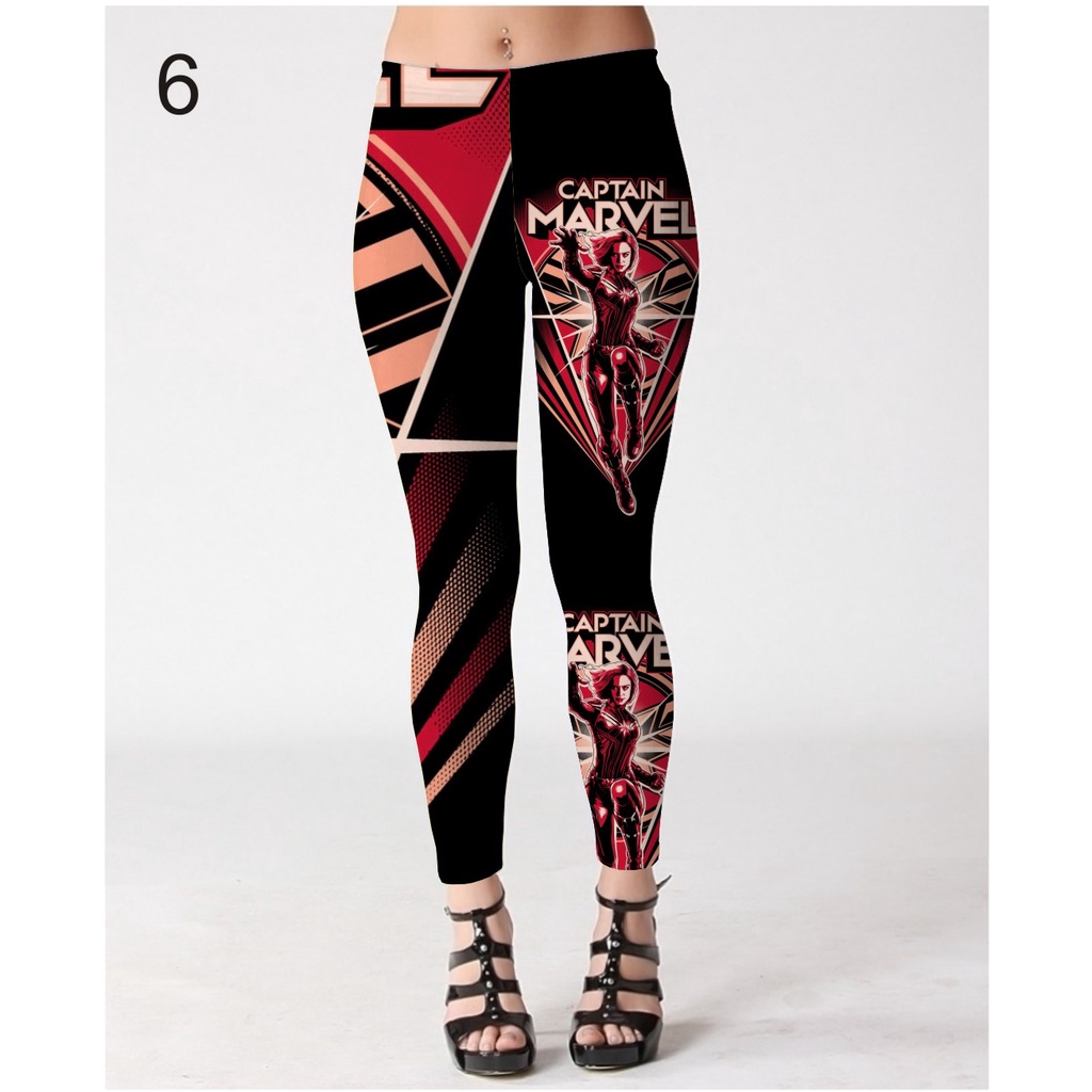 Calça Legging Feminina Academia Heróis Geek Capitã Marvel Carol