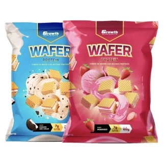 Biscoito Tipo Wafer com Whey Protein 100g - Growth Suplementos