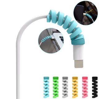 Cabo De Carregamento Do Telefone Cor Doce Protetor De Dados Enrolador Universal Mordida USB Espiral Fone De Ouvido Interface Anti-Quebradura Organizador Bobinador