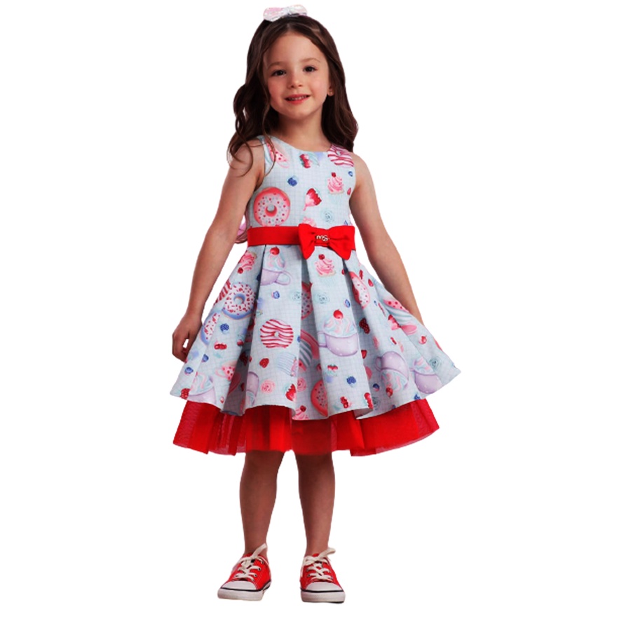 Vestido de Festa Infantil Conceito Barbie Mon Sucré