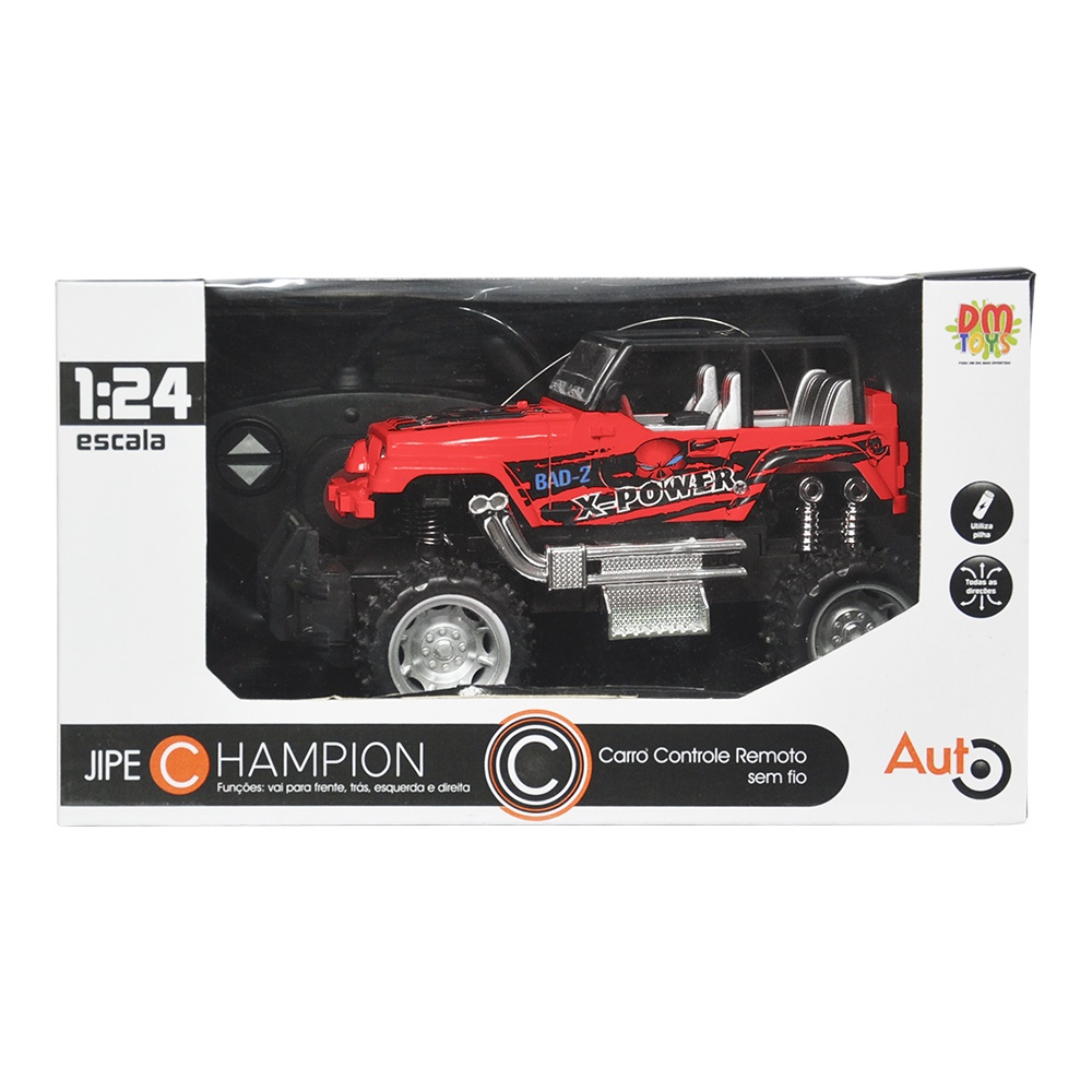 Carro Sport Com Controle Remoto Sem Fio - Dm Toys