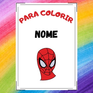 50 Desenhos Para Pintar e Colorir Homem Aranha Spider Man Folhas A4 Sulfite  Avulsas/Soltas