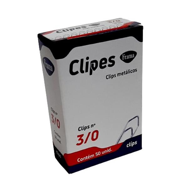 Clips metálicos 3/0 50 unidades | Shopee Brasil
