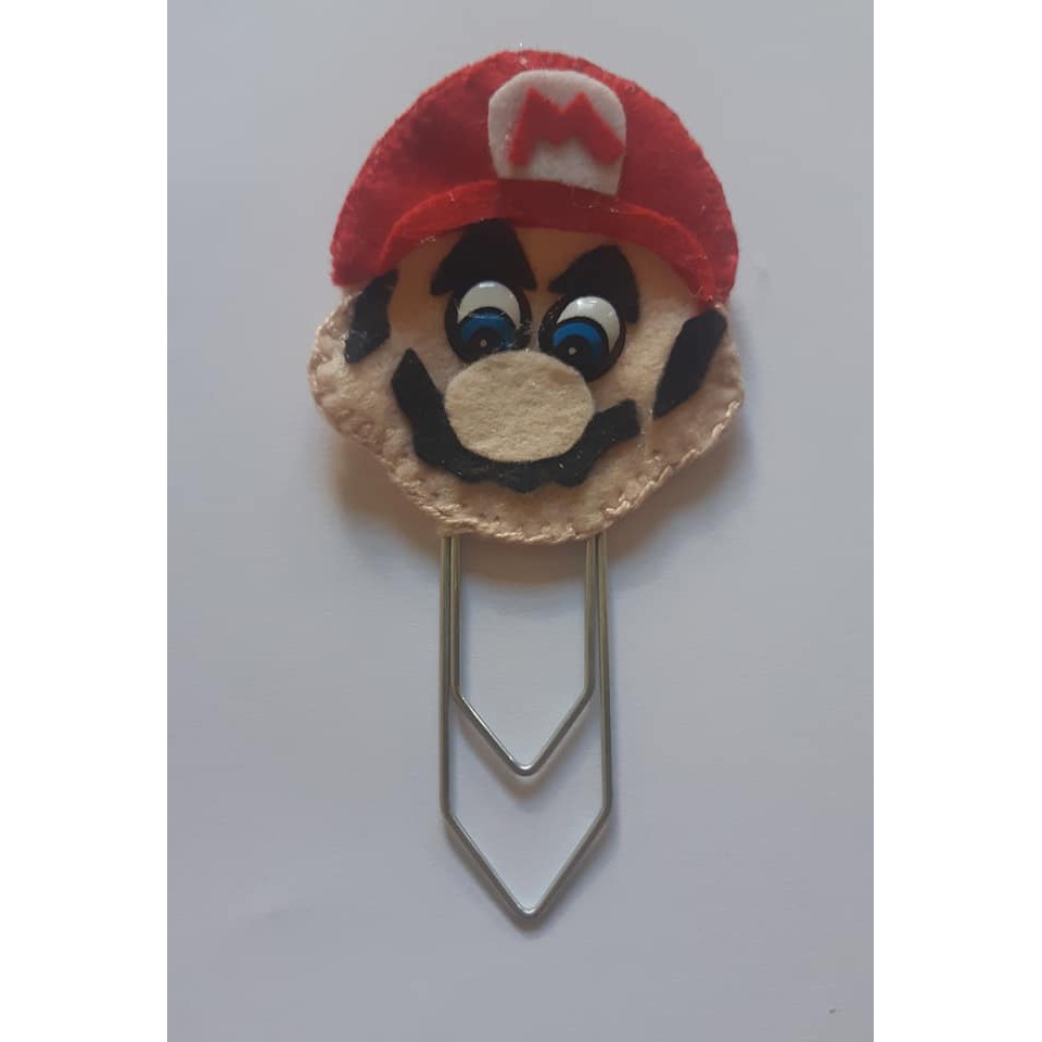 Clipes Artesanal Mario em Feltro - Super Mario Bros - Heróis em Feltro