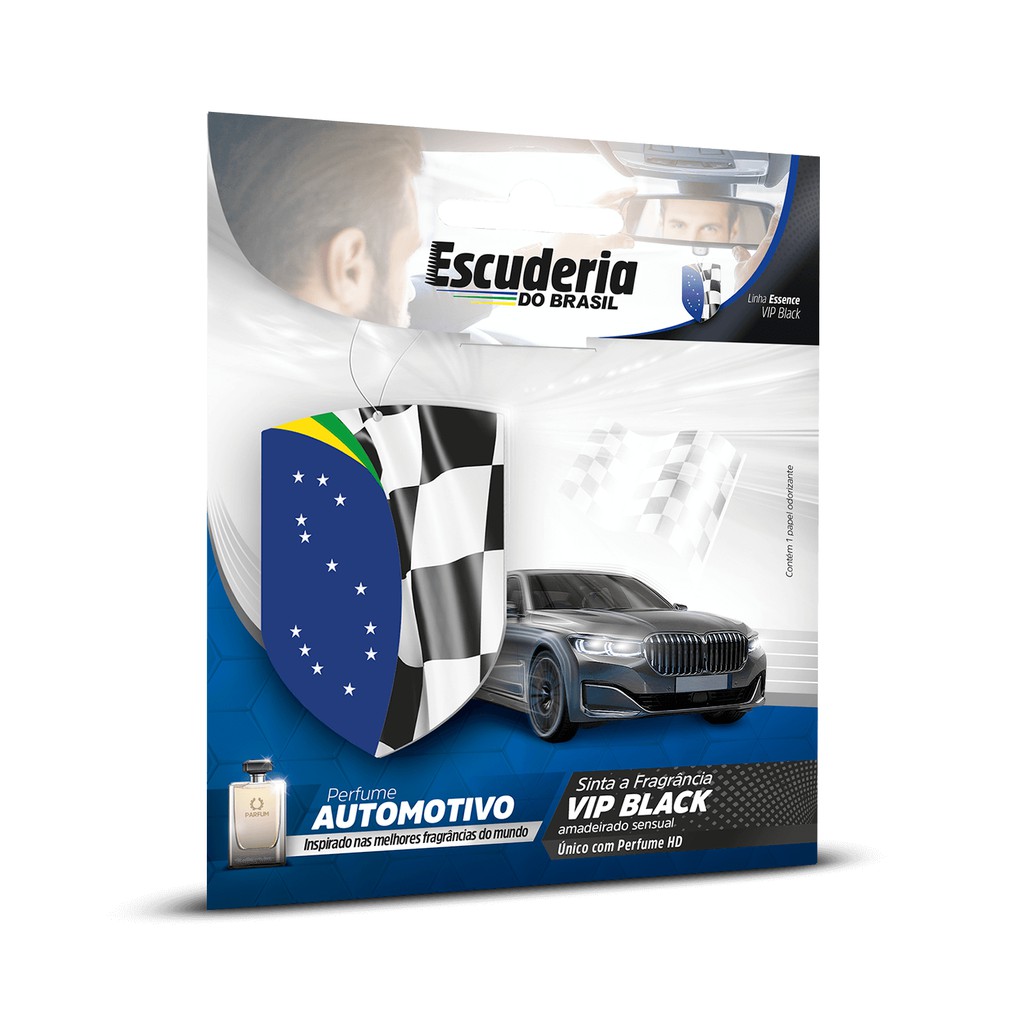 Perfume Automotivo Carro Cheirinho - Escuderia Do Brasil - Masculino* VIP BLACK - Carolina Herrera - 212 VIP Black