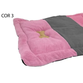 Colchonete Pet / Tapete Pet 70x48 Bordado Colorido 2 Osso Bordado