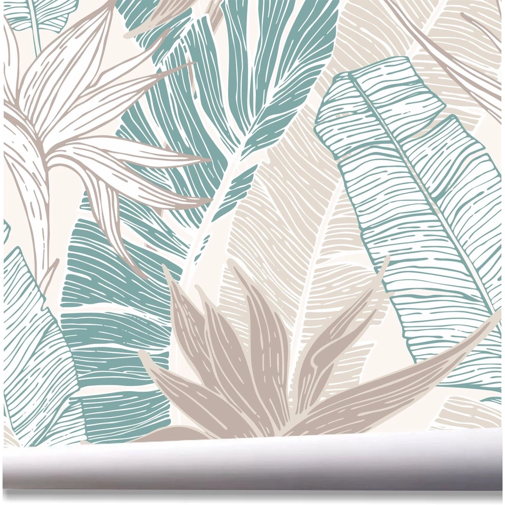 Papel de parede folhagem tropical