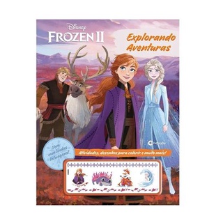 Livro De Atividades Frozen Disney Com Tatuagem Infantil Olaf