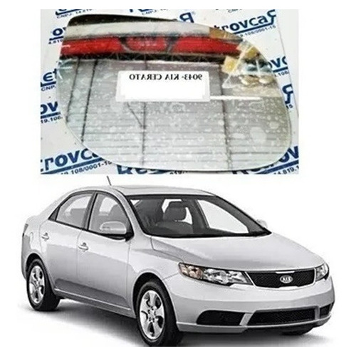 Lente Vidro Retrovisor Kia Cerato 2008 Até 2010 Direito