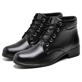 bota feminina cano curto preta com cadarço lançamento de inverno