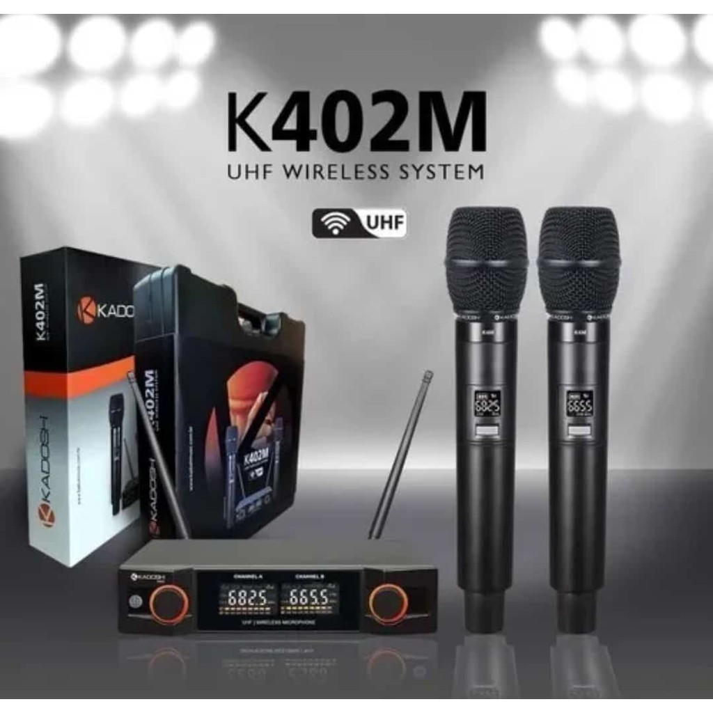 Microfone Sem Fio Profissional Duplo De Mão Kadosh Uhf Wirel | Shopee ...