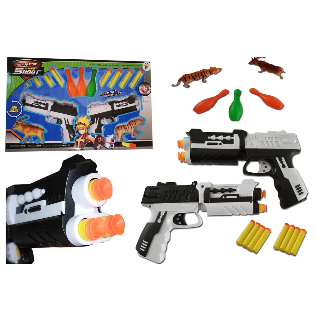 Arma De Brinquedo Arminha Lança Dardos Espuma + 2 Alvos