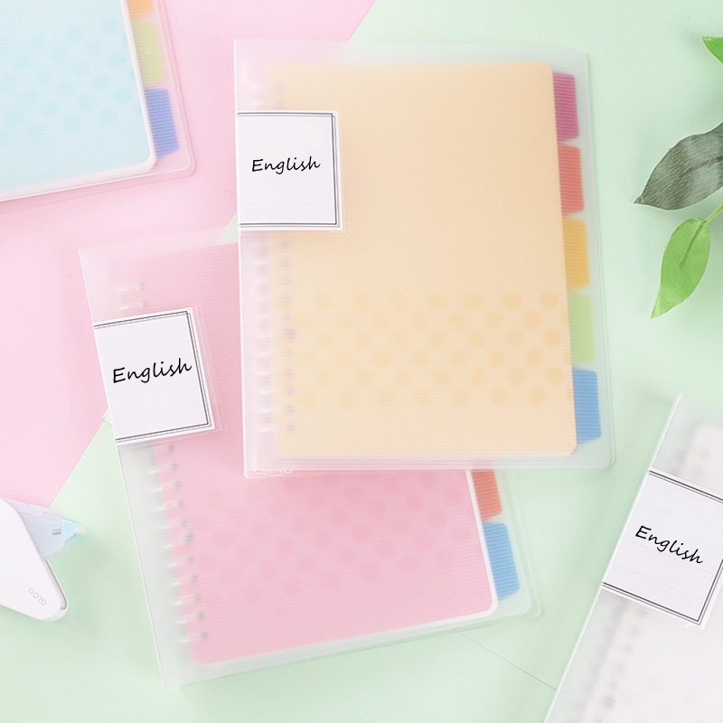 5 Folhas A5/B5 Solto Folha Index Divisor Separador Página , 20/26 Furos