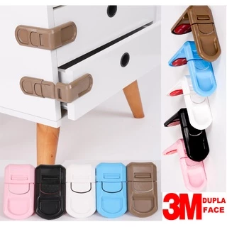 6 Travas de Gaveta Lateral Segurança Bebê - Adesivo 3M VHB em Oferta na Shopee