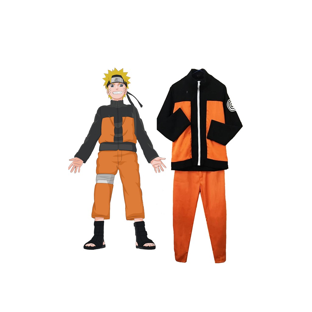 Naruto clássico utilizando casaco do Naruto Shippuden