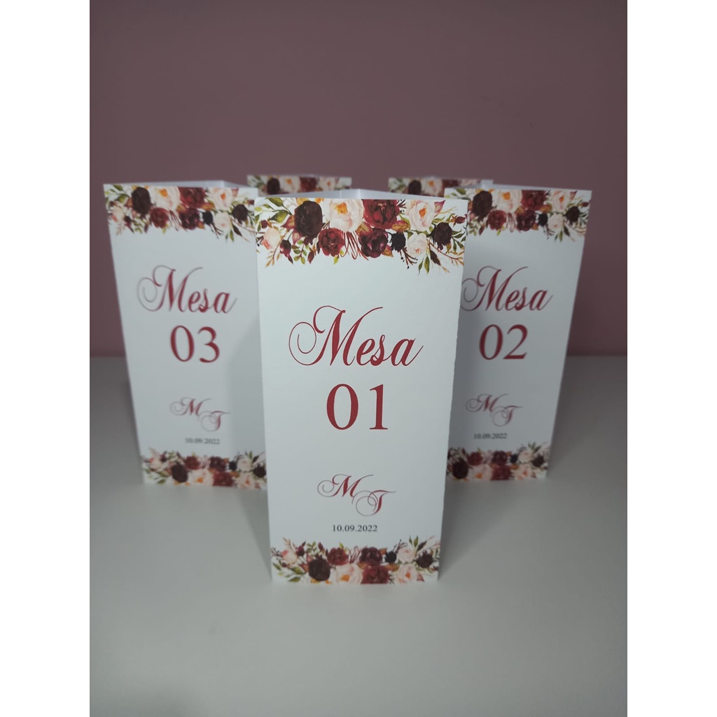 Menu triângulo de mesa e agradecimento casamento, aniversario | Shopee ...