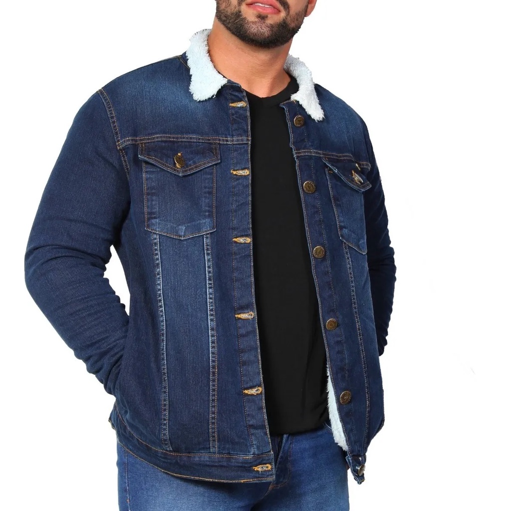 Jaqueta store jeans grossa