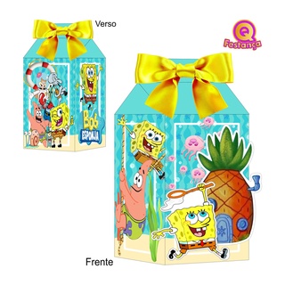 Caixa Milk Bob Esponja - Kit 10 Unidades