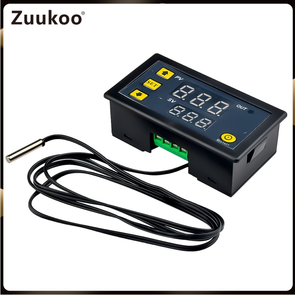 Mini Regolatore Di Temperatura Digitale W3230 – Display LED, 12V 20A, Sensore NTC, Da -55°C A 120°C, Per Freezer, Serbatoi E Attrezzature Industriali
