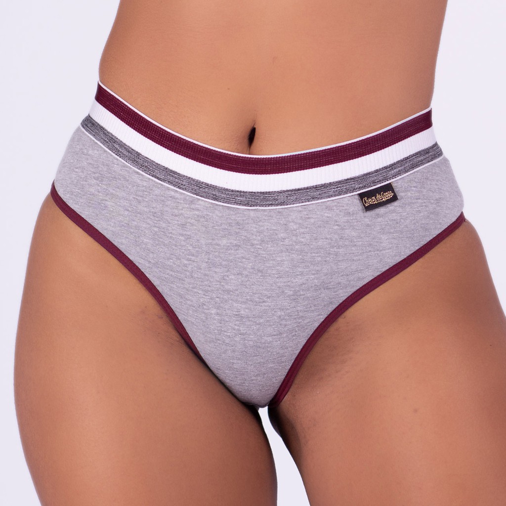 Tanga de cintura alta para mulheres, lingerie de renda, roupa