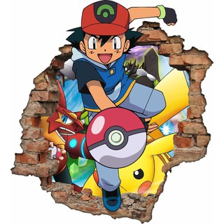 Super Papel De Parede Adesivo Pokémon 220x160cm 5 Modelos - Escorrega o  Preço