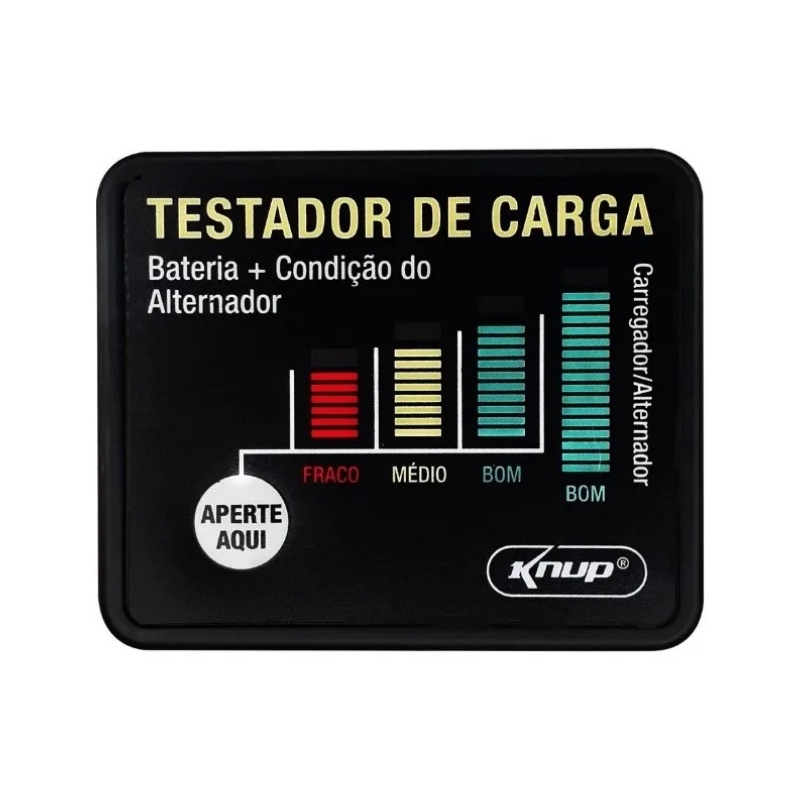 Medidor De Carga Teste De Bateria E Alternador Automotiva Carro Moto Kp