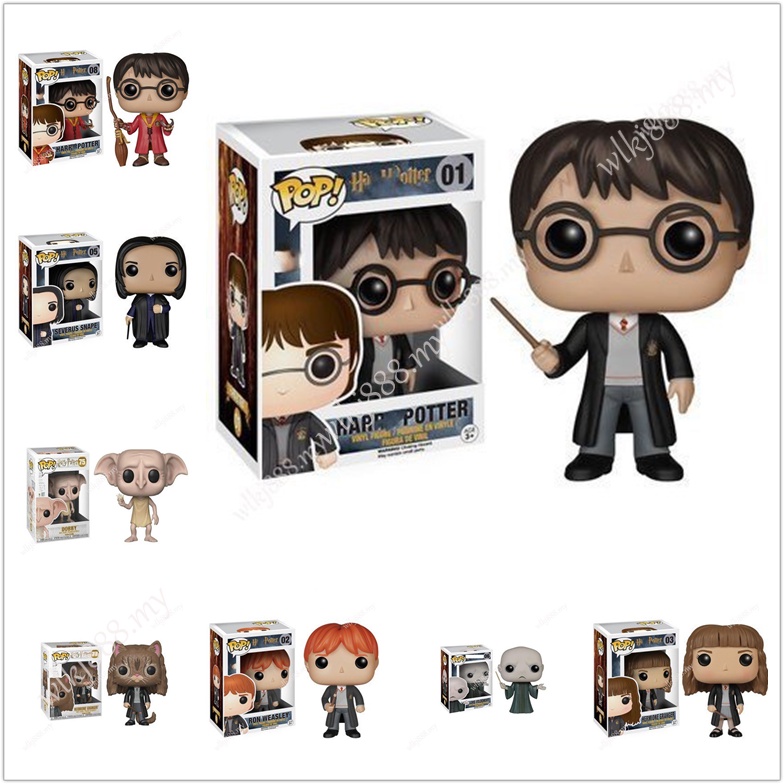 FUNKO POP Harry Potter Hermione Ron Weasley Voldemort Dobby Snape Vinyl Action Figure Toys model Dolls