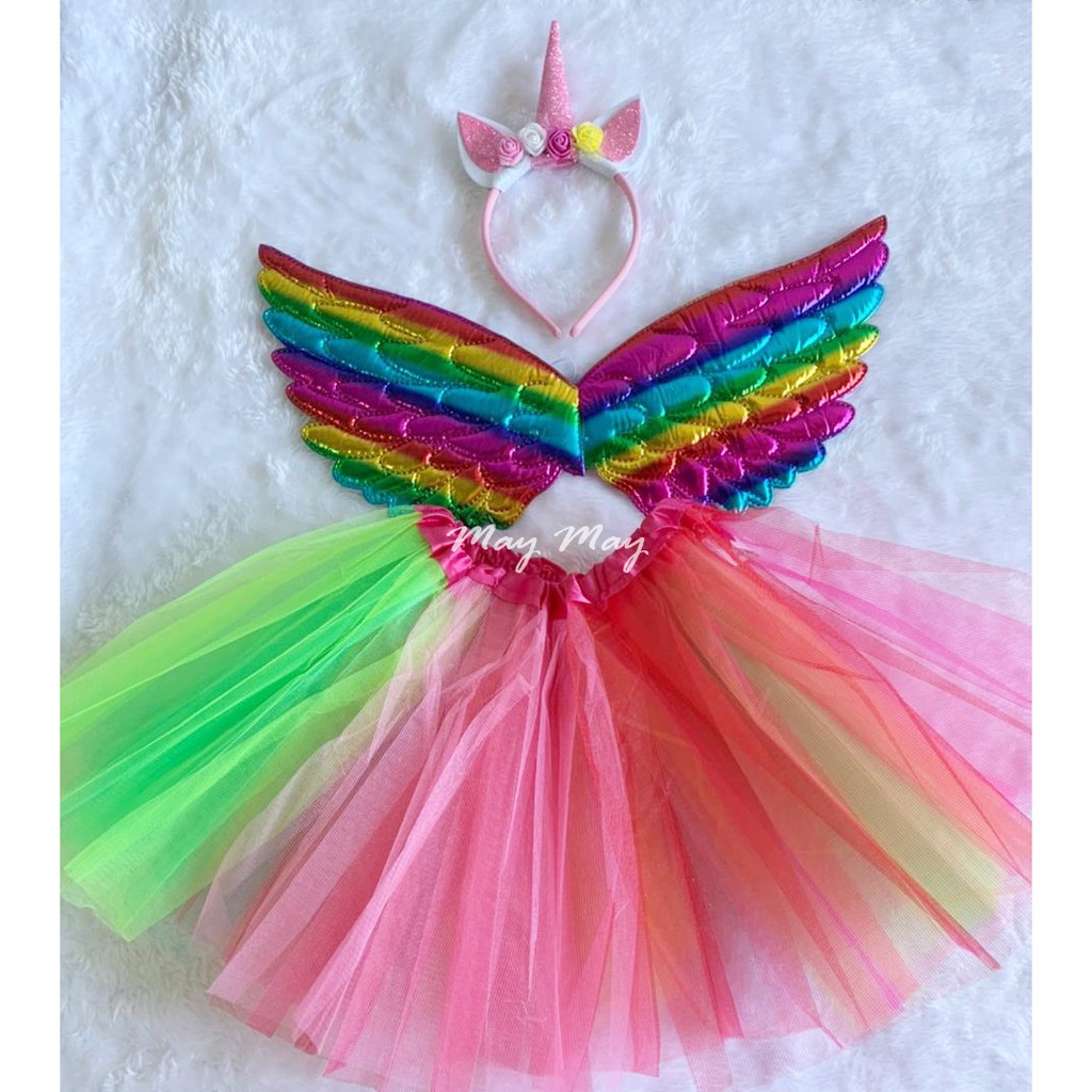 Saia de store tule unicórnio infantil