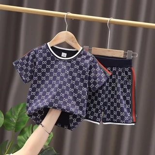 Meninas Do Bebê Meninos Roupas Terno Dos Desenhos Animados Marca Bebes Roupa Miúdos Tops + Shorts 2 PCS Define Criança Agasalho