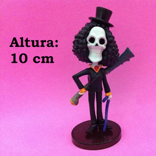 Figure Anime One Piece - Personagem Brook PVC FG577 Boneco Miniatura Action Coleção
