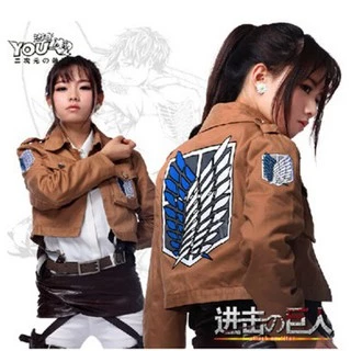 Anime Attack On Titan Jacket Women Outerwear Shingeki No Kyojin Cosplay Jackets Japanese Anime Brown Coat Women Adults Coats