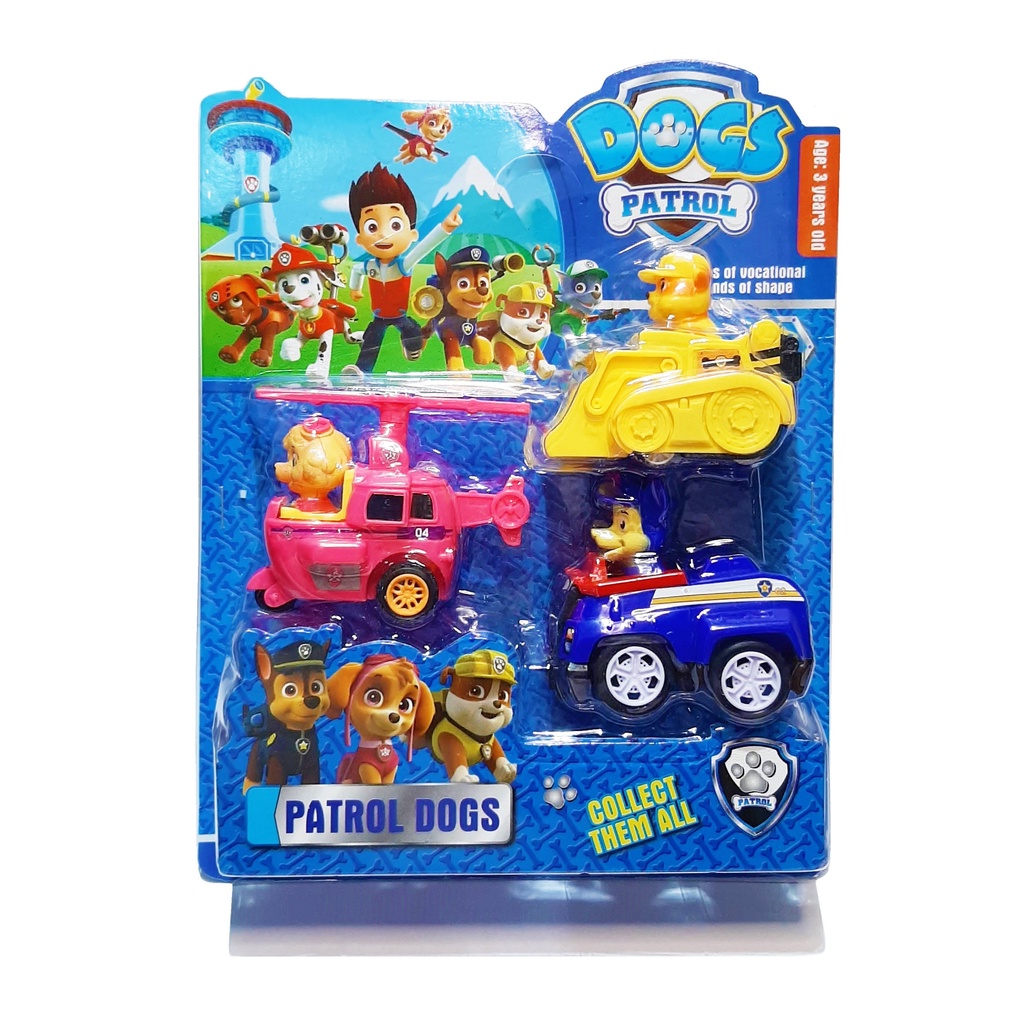 Kit 3 Carrinhos Patrulha Canina Brinquedo A Fricção Pronta Entrega ...