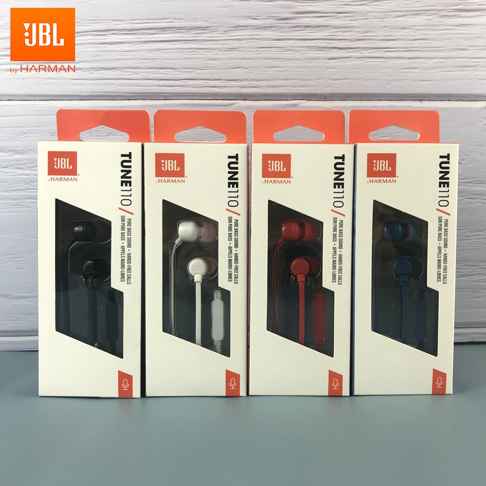 Fone De Ouvido Jbl T110 Original Estéreo De 3,5mm Com Fio Com Microfone