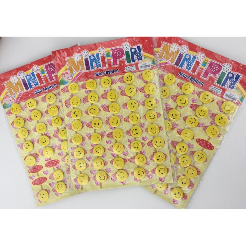 Cartela 40 Boton Emoji Emoticon 3,0 Cm
