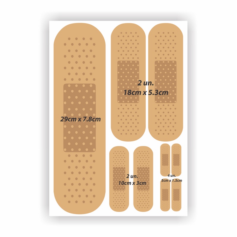 Stickers Bandaid Cartela 9 adesivos