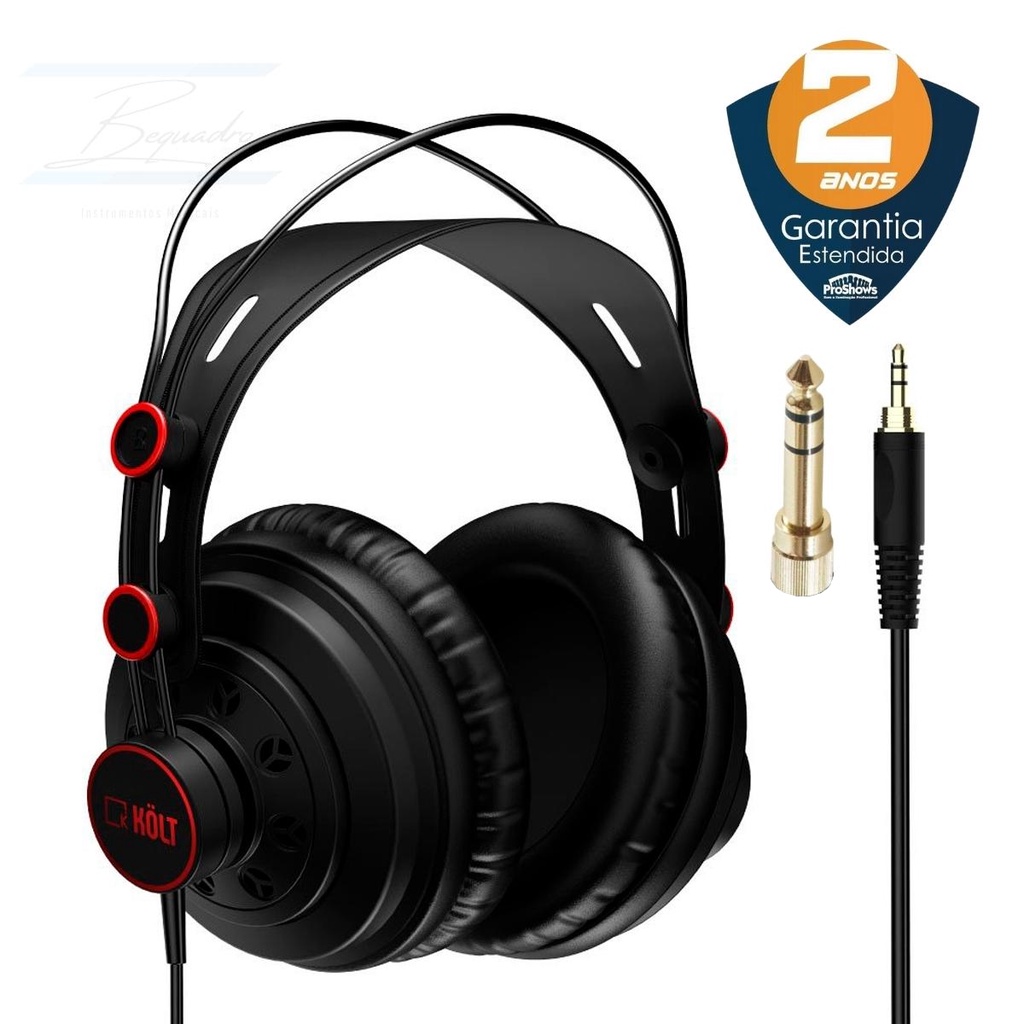Fone de Ouvido Kolt K250S Headphone Para Estúdio Original Escorrega