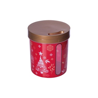 Porta Mantimentos Redondo 1,8 L Natal-Dourado