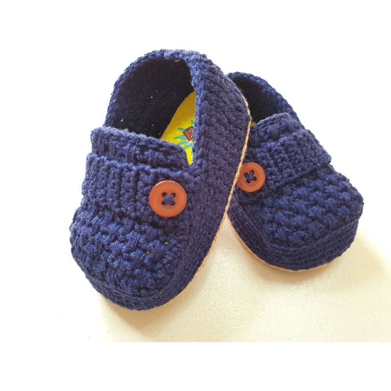 Mocassim best sale croche bebe