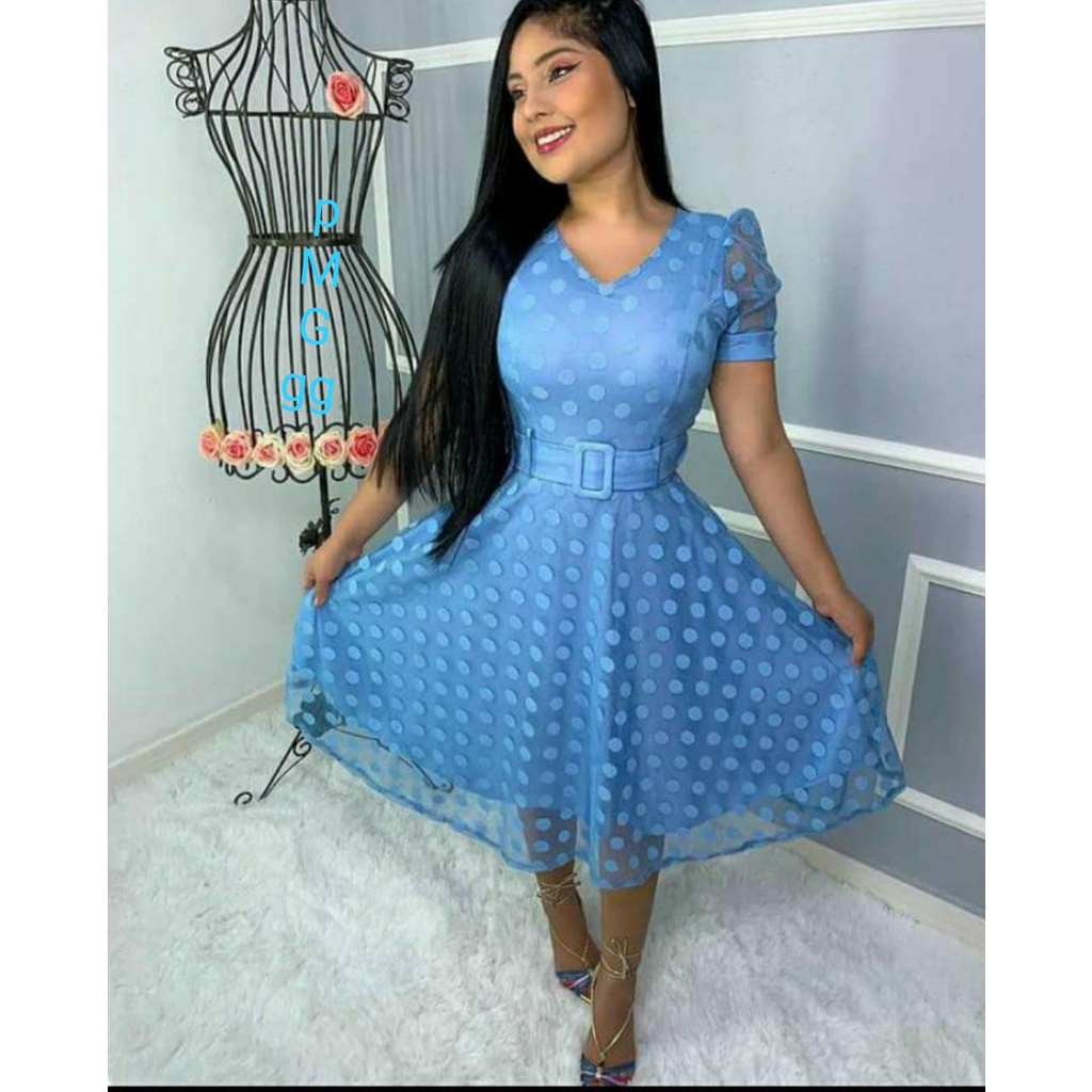 Vestido gode azul store bebe