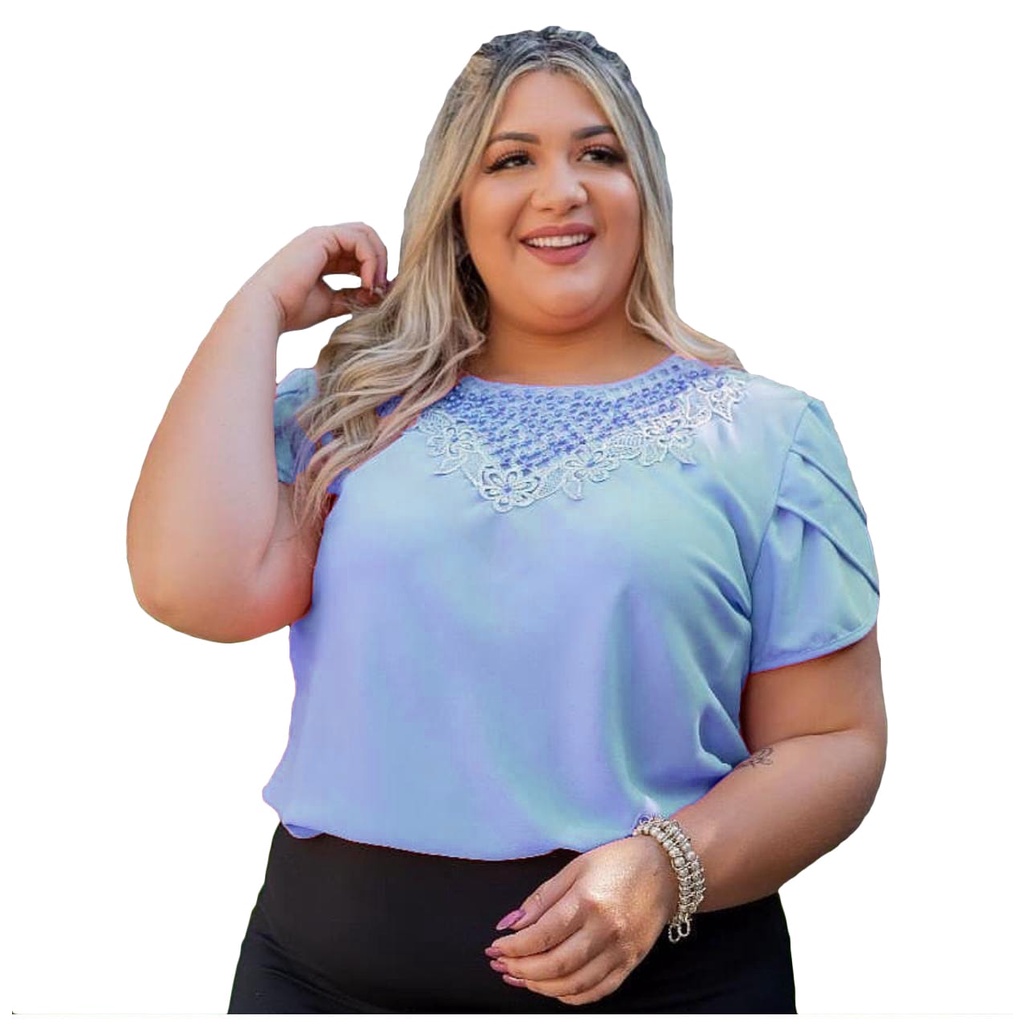 Blusas social best sale feminina plus size