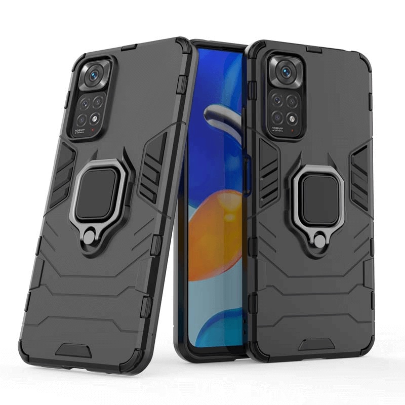 Sidande Funda Para Redmi Note 11 Pro 4G/5G Y 11E Pro, Ultrafina Con Fibra De Carbono Y TPU Antigolpes, Diseño Cepillado Antihuellas, Negro