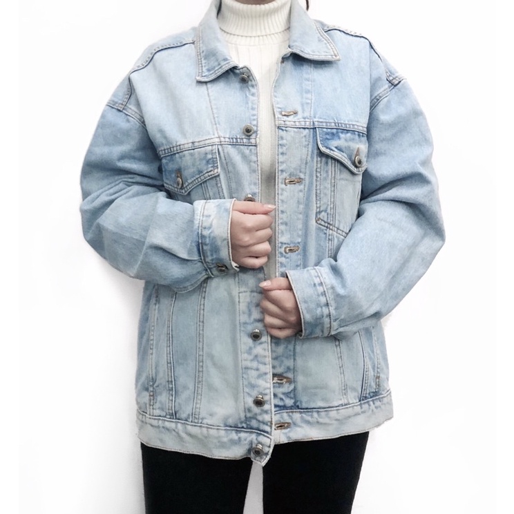 Jaqueta jeans oversized store vintage