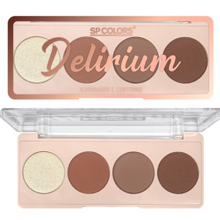 Paleta de Iluminador e Contorno 4 Cores Delirium SP Colors SP248 ...