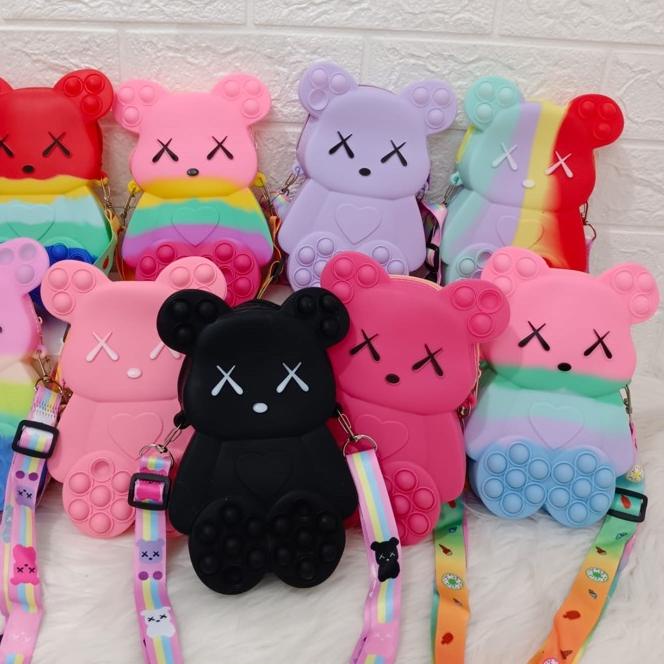 ! 8.8 Bolsa Infantil Pop It Kaws Moda Tamanho Grande Hp [Código 713]